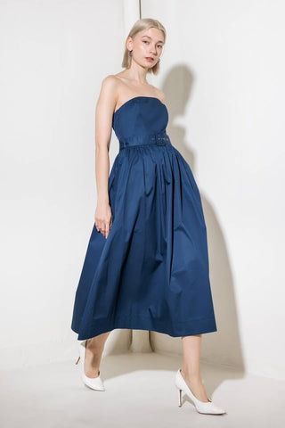 ENDLESSLY CHARMING WOVEN MIDI DRESS - Glamourous Grace