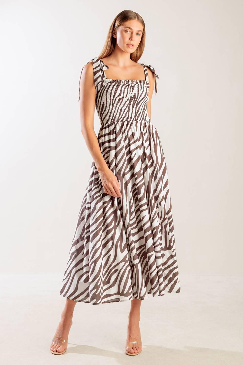 DANCING WITH THE WOVEN MIDI DRESS - Glamourous Grace