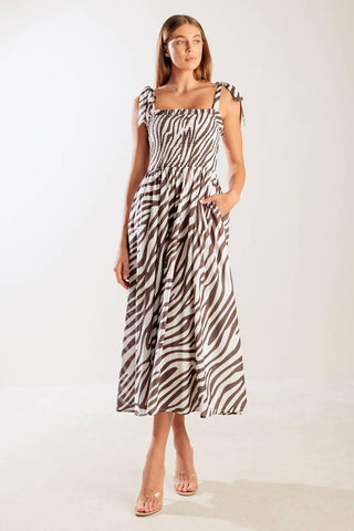 DANCING WITH THE WOVEN MIDI DRESS - Glamourous Grace