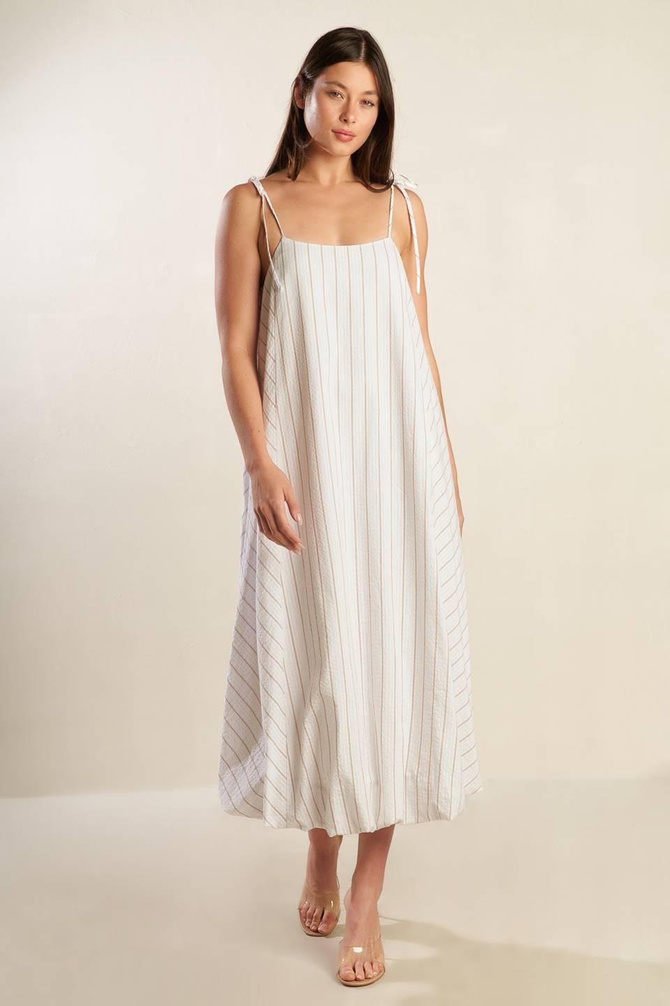 JUST WONDERING WOVEN MIDI DRESS - Glamourous Grace