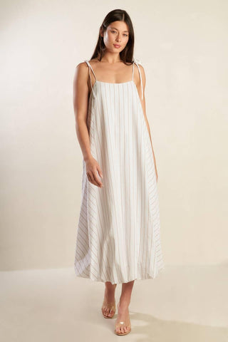 JUST WONDERING WOVEN MIDI DRESS - Glamourous Grace