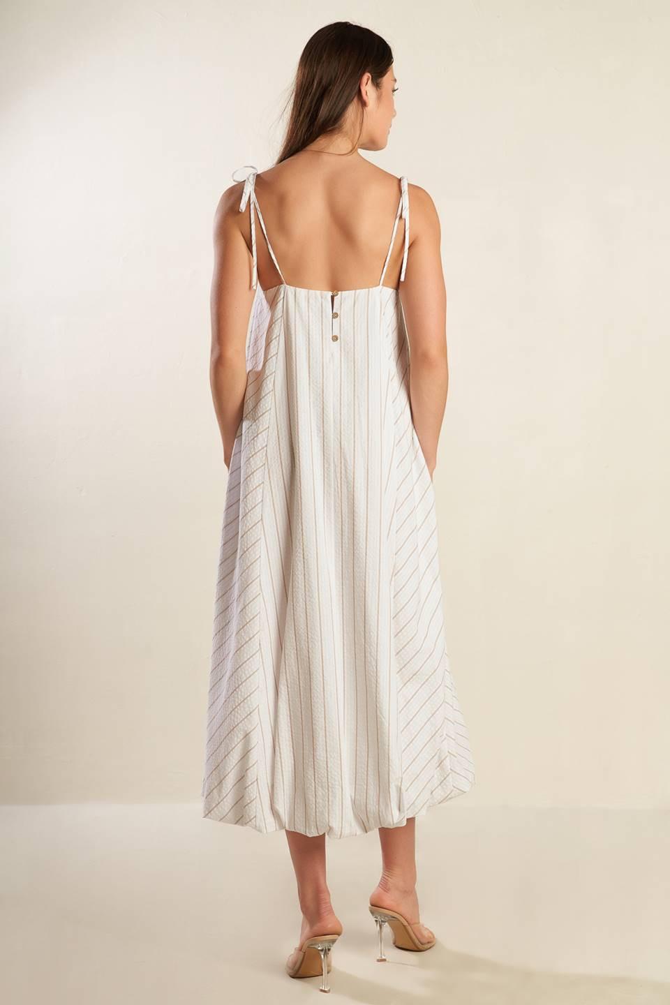 JUST WONDERING WOVEN MIDI DRESS - Glamourous Grace