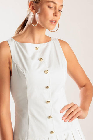 NO COMPARISON WHITE WOVEN MINI DRESS - Glamourous Grace