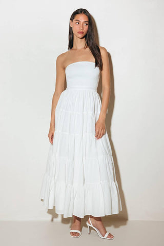 NEO BREEZE WHITE MIDI DRESS - Glamourous Grace
