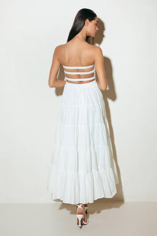 NEO BREEZE WHITE MIDI DRESS - Glamourous Grace