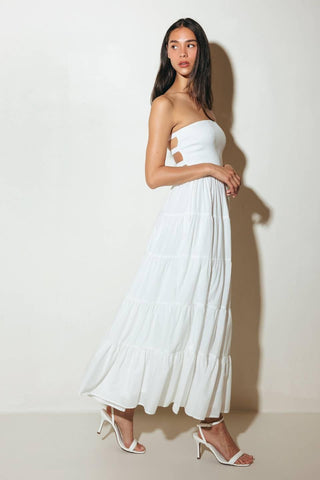 NEO BREEZE WHITE MIDI DRESS - Glamourous Grace
