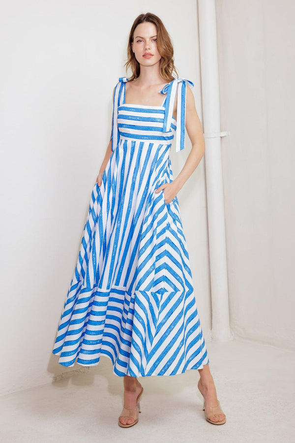 OCEAN BREEZE WOVEN MIDI DRESS - Glamourous Grace