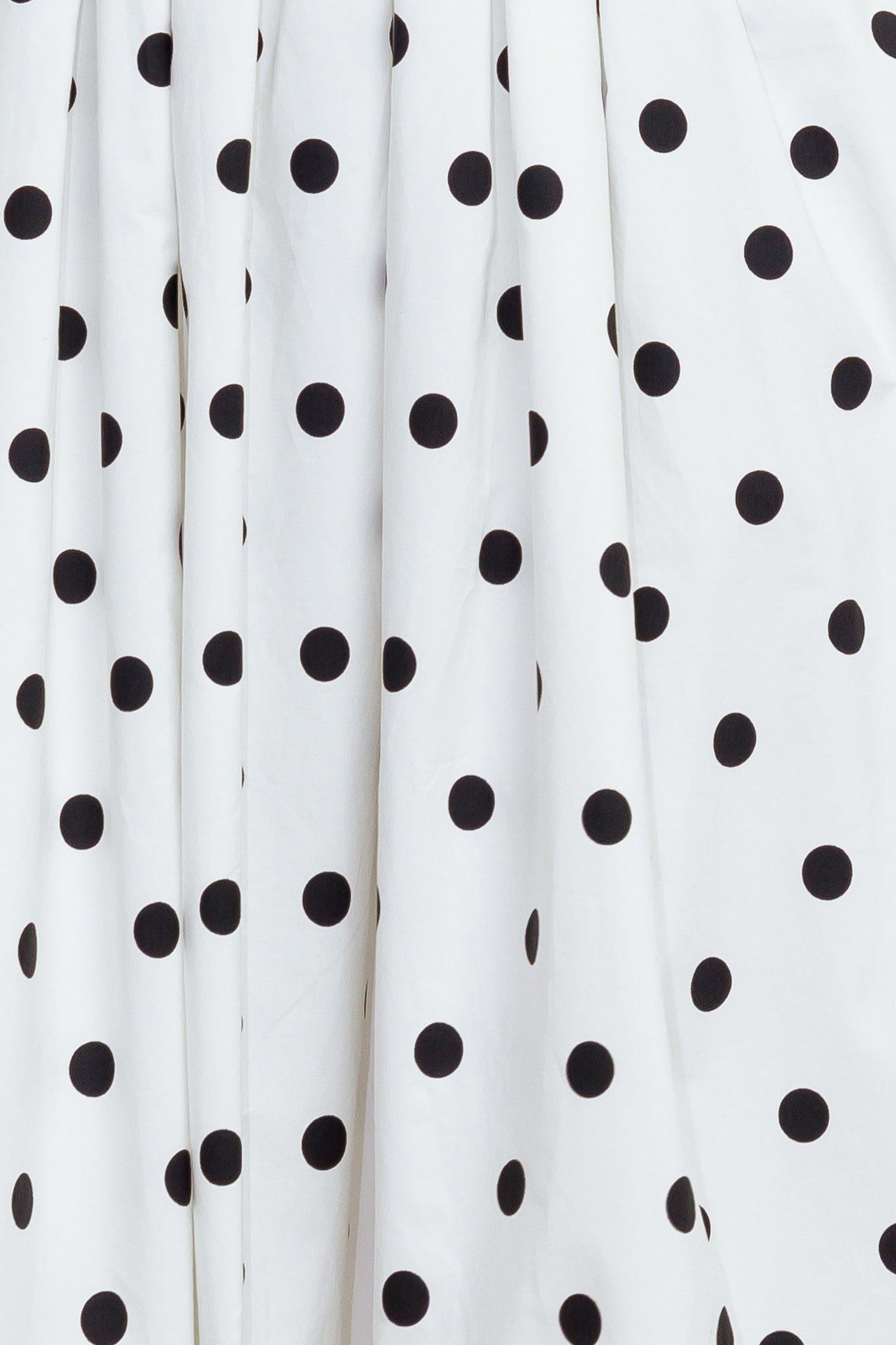 MONROE DOT WHITE WOVEN MIDI DRESS - Glamourous Grace