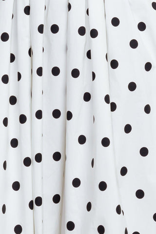 MONROE DOT WHITE WOVEN MIDI DRESS - Glamourous Grace
