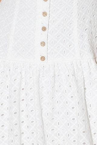 AT FIRST GLANCE WOVEN MINI DRESS - Glamourous Grace