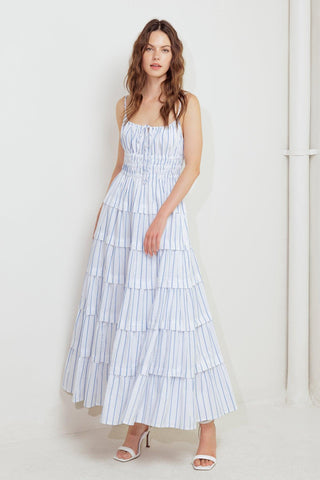 BREEZE NOTE WOVEN MIDI DRESS - Glamourous Grace