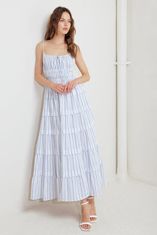 BREEZE NOTE WOVEN MIDI DRESS - Glamourous Grace