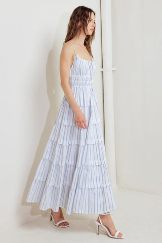 BREEZE NOTE WOVEN MIDI DRESS - Glamourous Grace