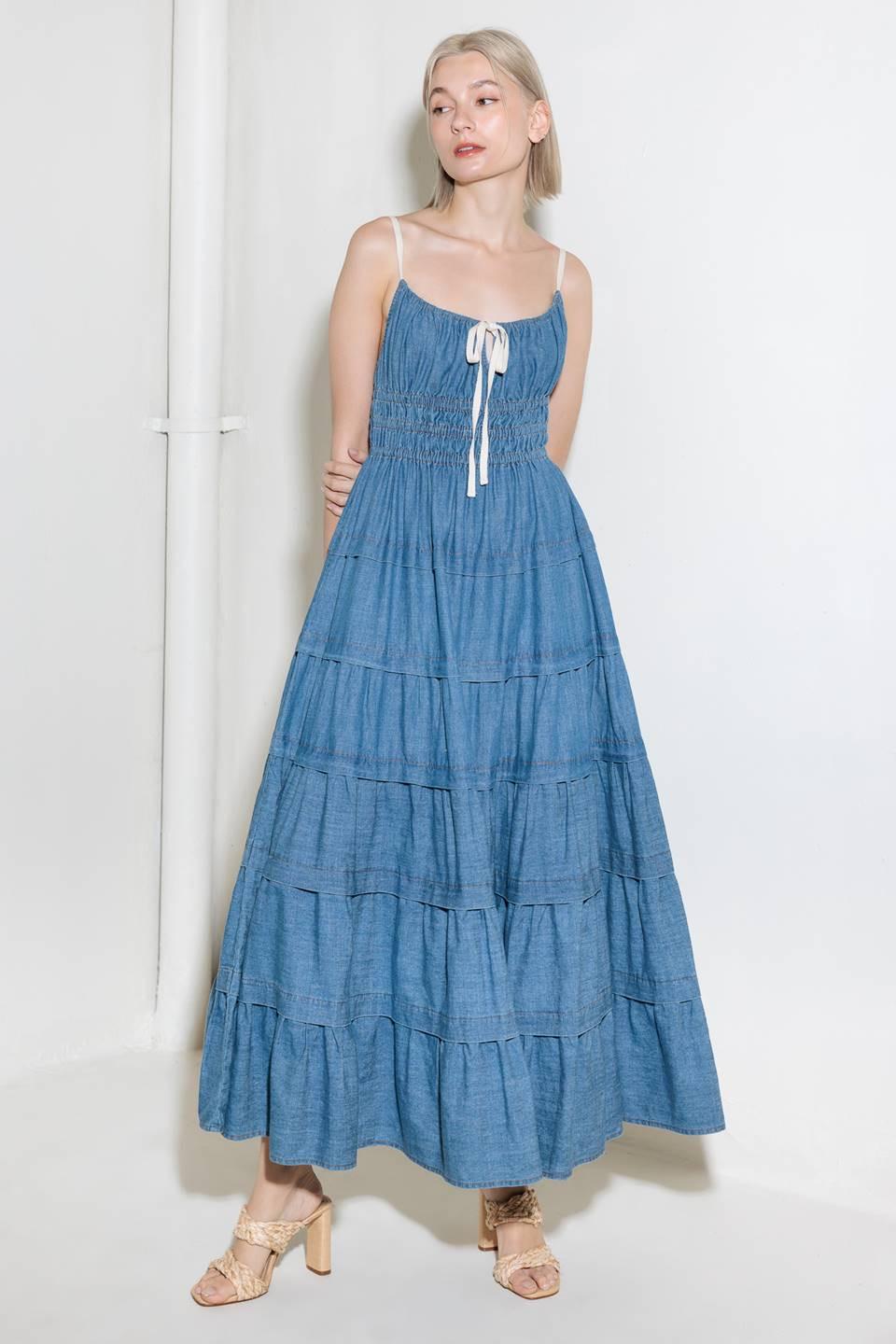 ETERNAL DESIRE DENIM MIDI DRESS - Glamourous Grace