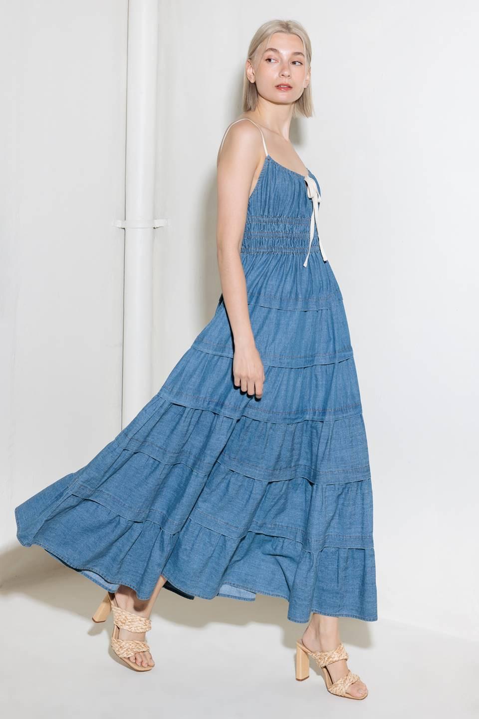 ETERNAL DESIRE DENIM MIDI DRESS - Glamourous Grace