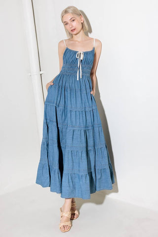 ETERNAL DESIRE DENIM MIDI DRESS - Glamourous Grace