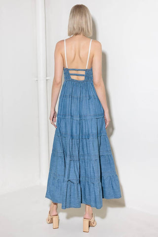 ETERNAL DESIRE DENIM MIDI DRESS - Glamourous Grace