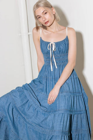 ETERNAL DESIRE DENIM MIDI DRESS - Glamourous Grace