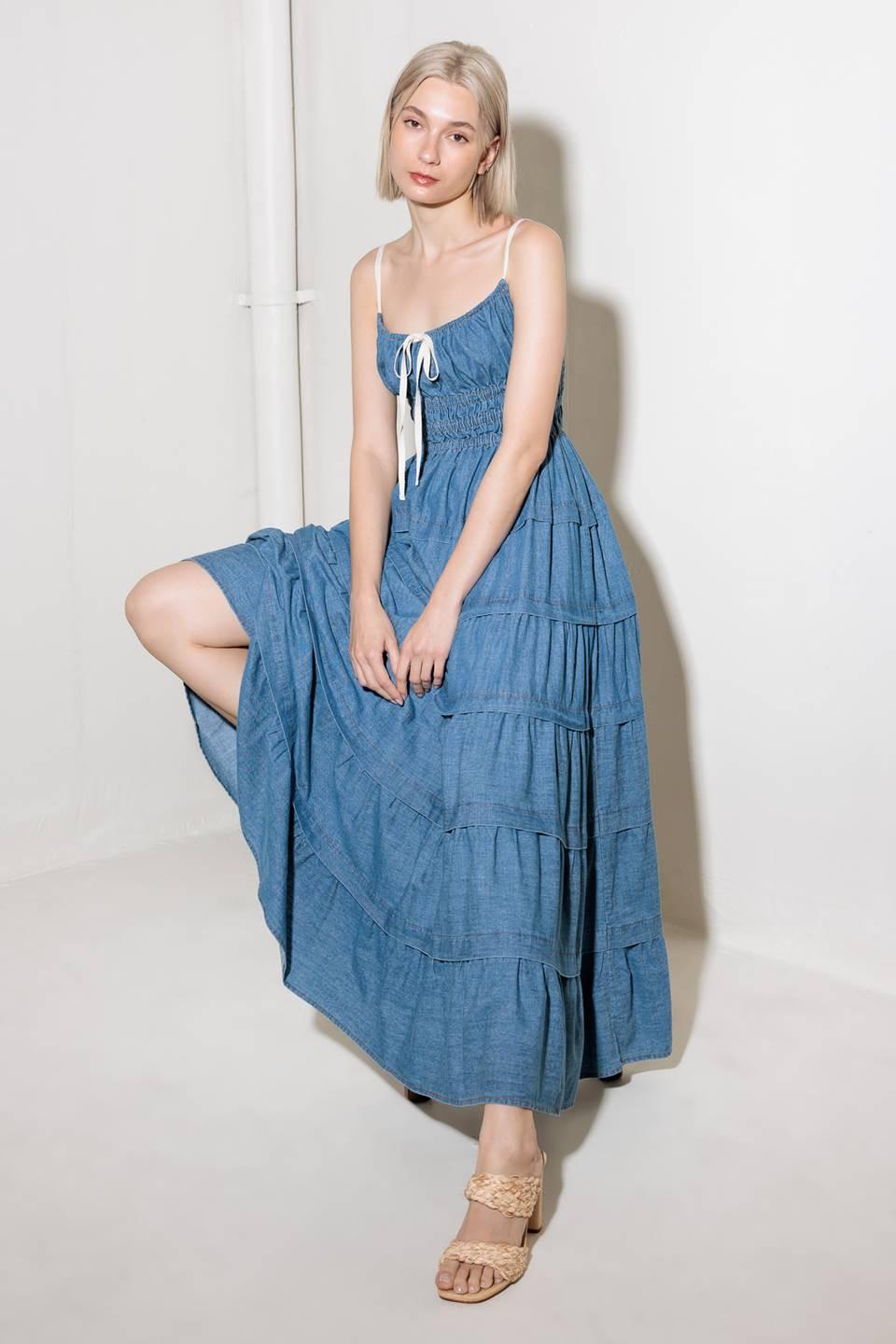 ETERNAL DESIRE DENIM MIDI DRESS - Glamourous Grace