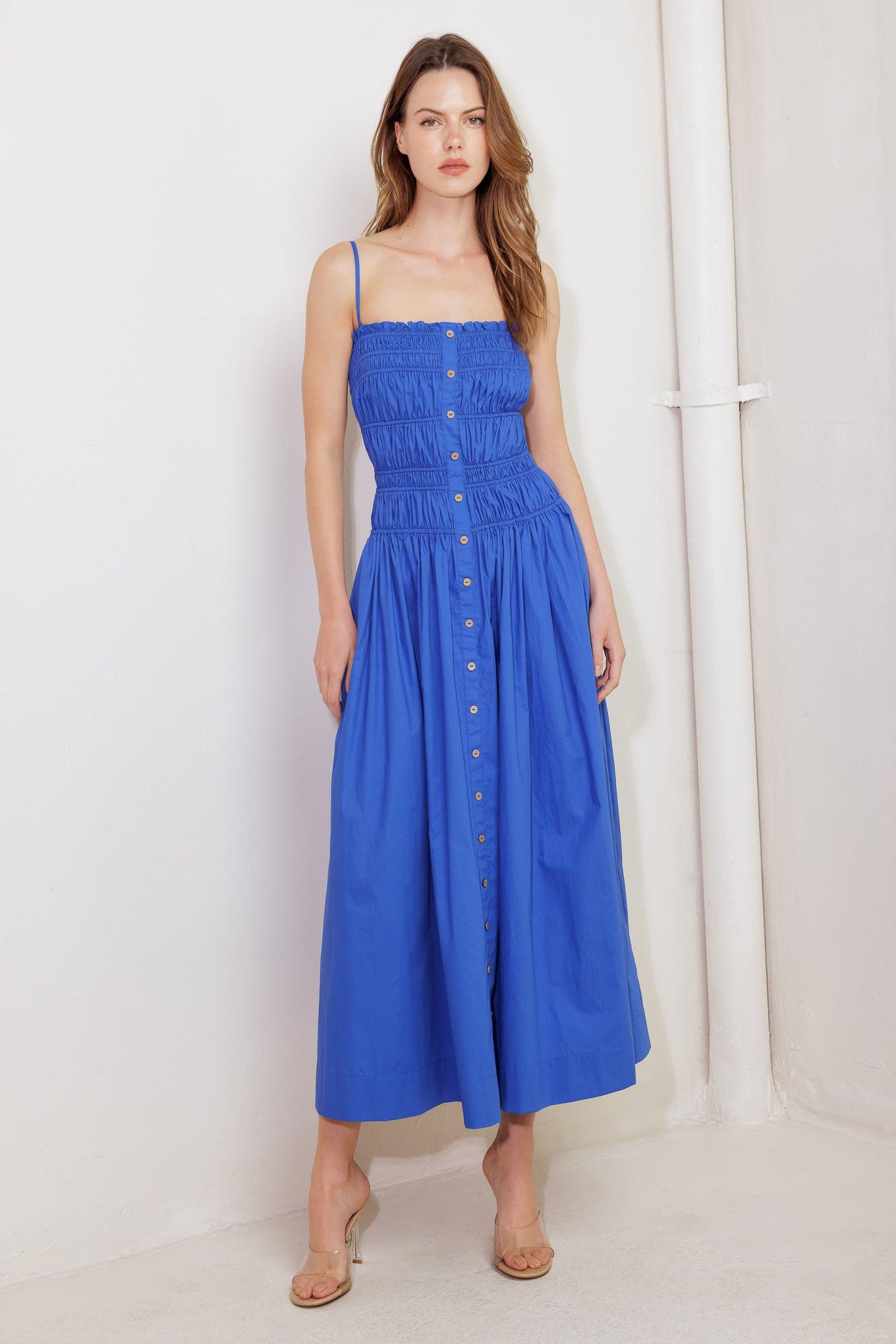 MOONLIGHT ON MY WOVEN MIDI DRESS - Glamourous Grace