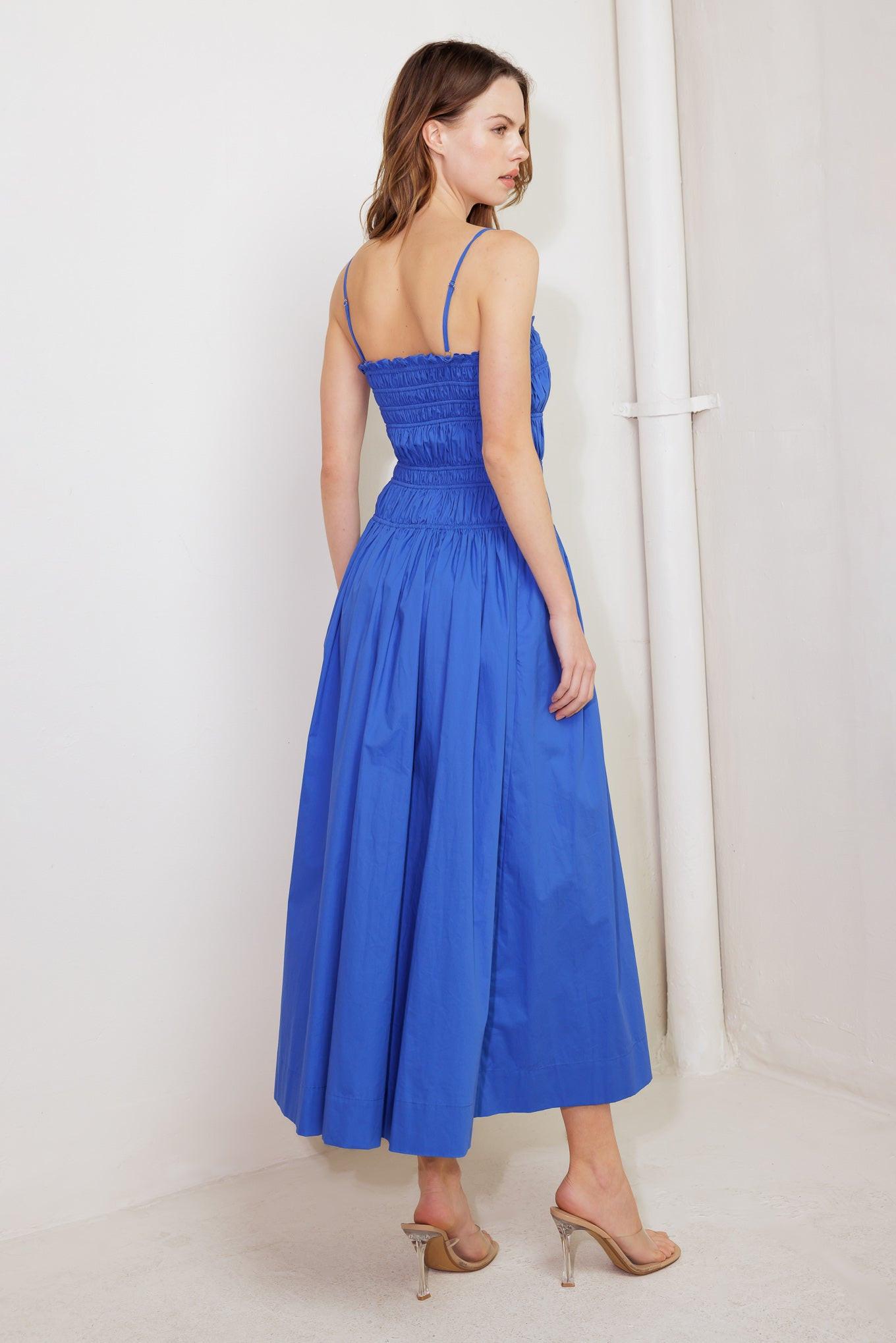 MOONLIGHT ON MY WOVEN MIDI DRESS - Glamourous Grace