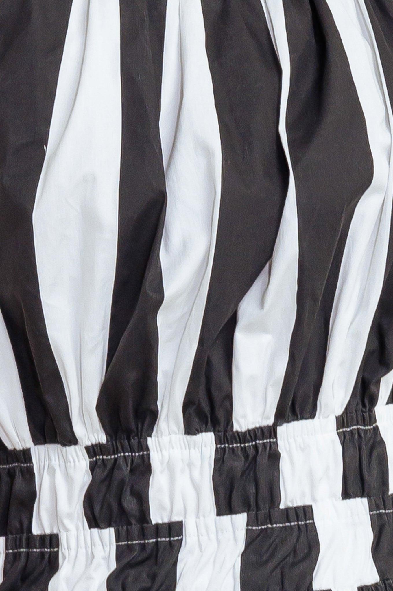 LUXE LINEAR STRIPED WOVEN MIDI DRESS - Glamourous Grace