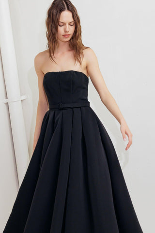 BLACK TIE MUSE WOVEN MIDI DRESS - Glamourous Grace