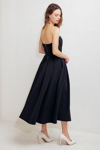 BLACK TIE MUSE WOVEN MIDI DRESS - Glamourous Grace