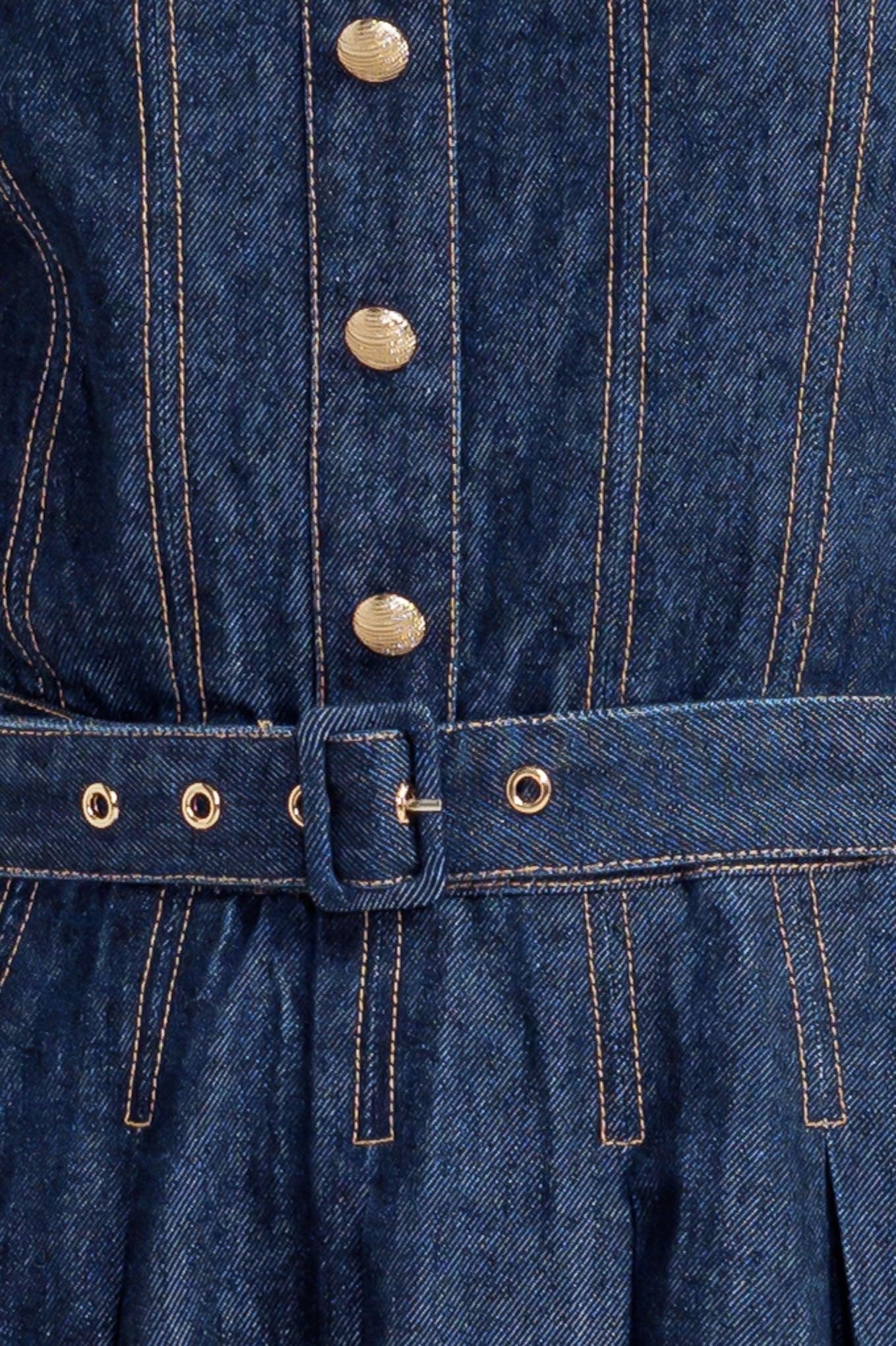 MOONLIGHT SERENADE DENIM MIDI DRESS - Glamourous Grace