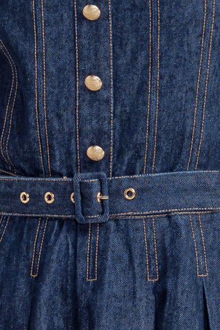 MOONLIGHT SERENADE DENIM MIDI DRESS - Glamourous Grace