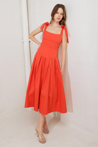 GENTLE SHADE WOVEN MIDI DRESS - Glamourous Grace