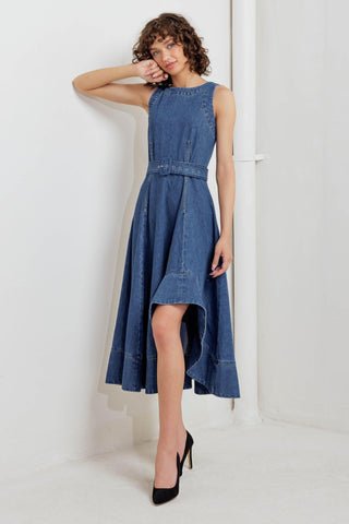 POET’S MUSE DENIM WOVEN MIDI DRESS - Glamourous Grace