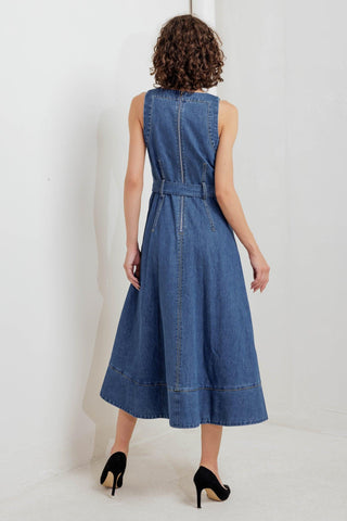 POET’S MUSE DENIM WOVEN MIDI DRESS - Glamourous Grace