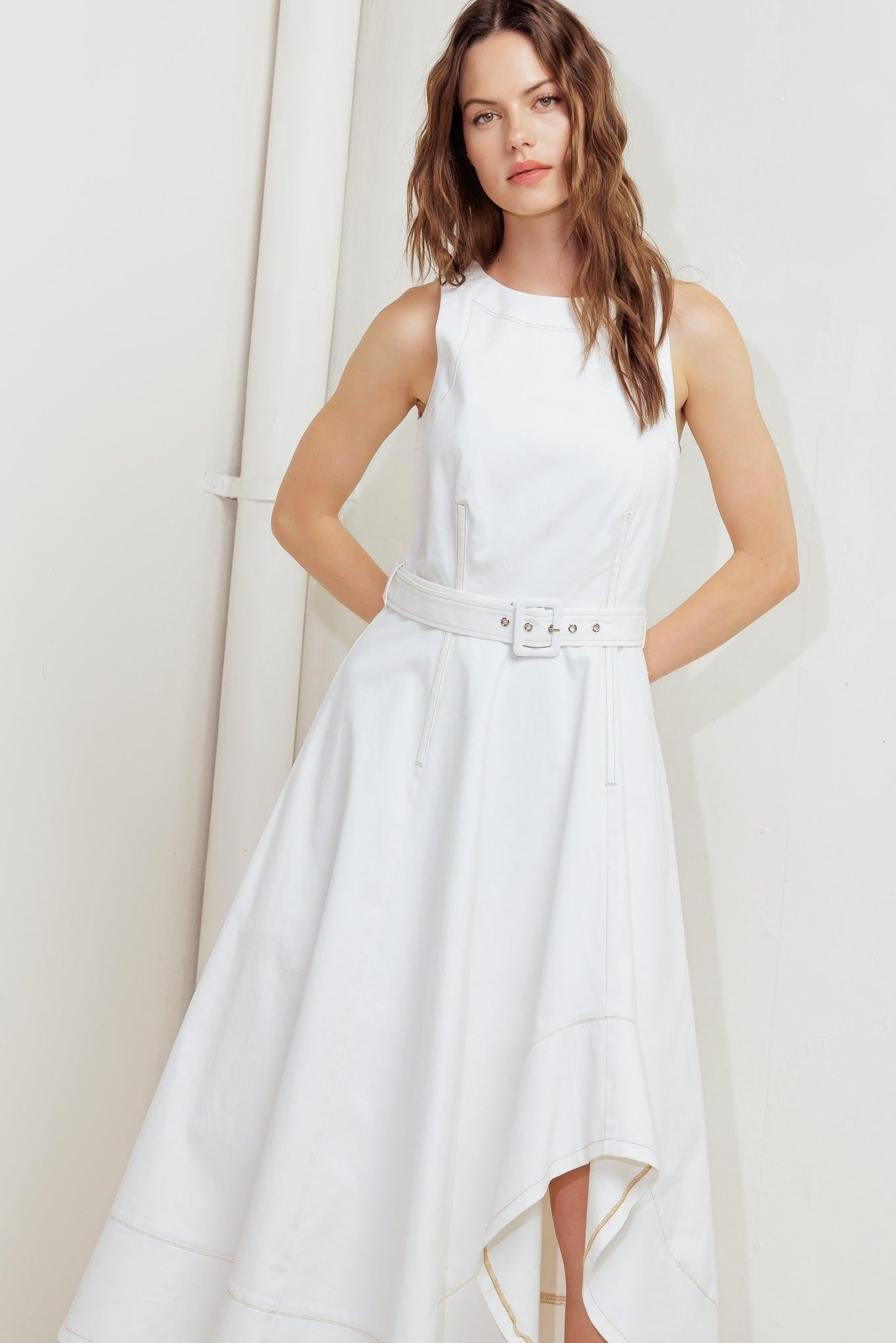 POET’S MUSE WOVEN MIDI DRESS - Glamourous Grace