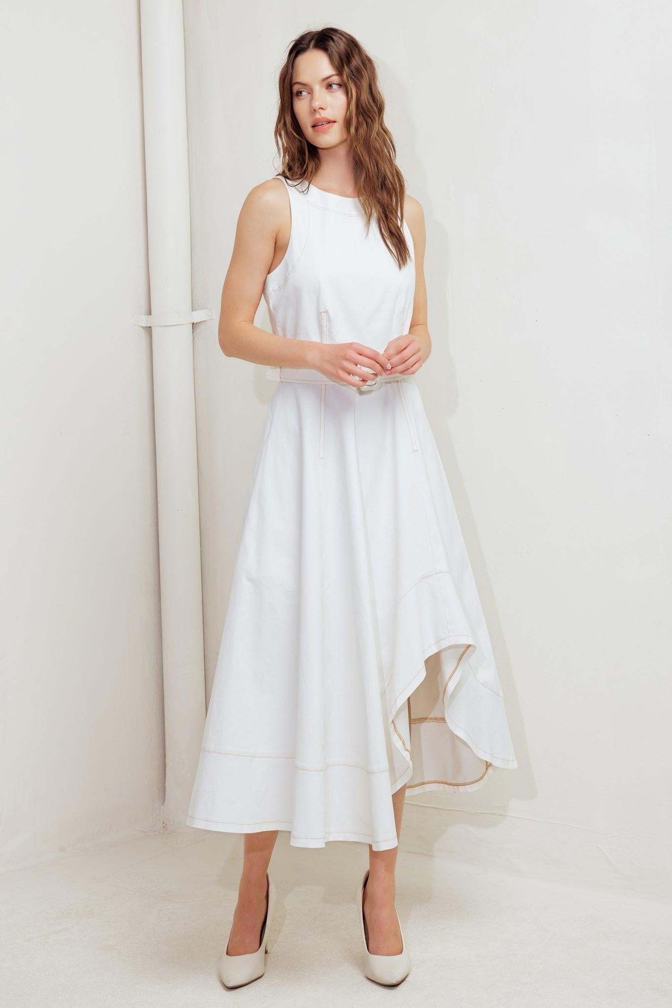 POET’S MUSE WOVEN MIDI DRESS - Glamourous Grace