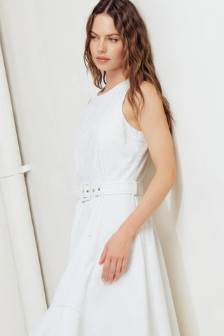POET’S MUSE WOVEN MIDI DRESS - Glamourous Grace