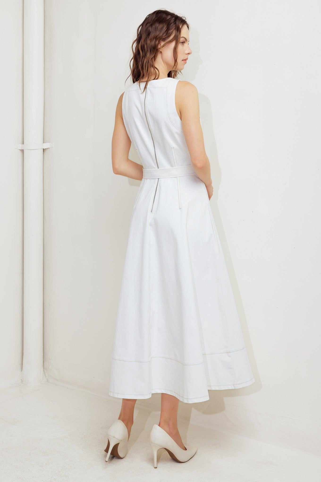 POET’S MUSE WOVEN MIDI DRESS - Glamourous Grace