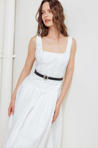 SUNDAY REVERIE WOVEN MIDI DRESS - Glamourous Grace