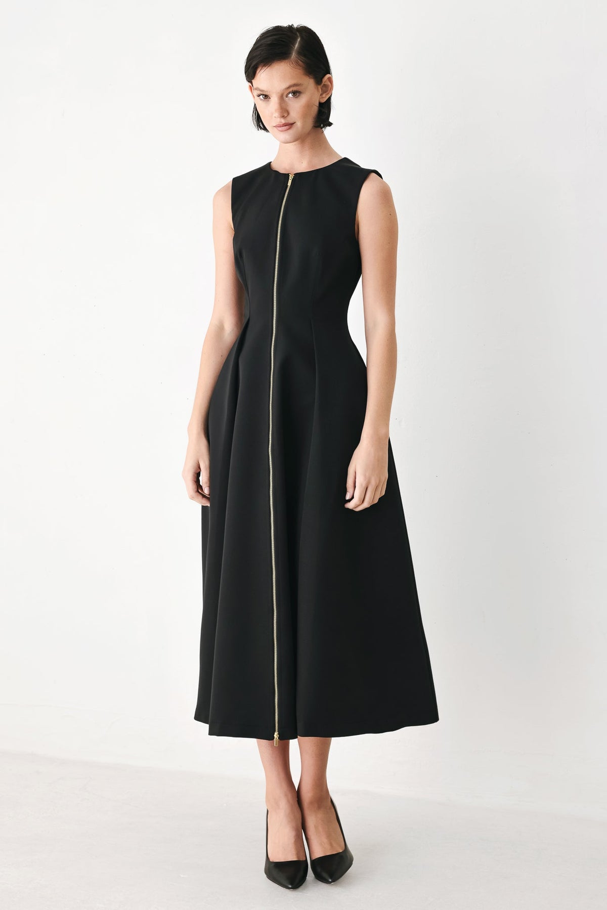 CLAY MODERN SWAY WOVEN MIDI DRESS - Glamourous Grace