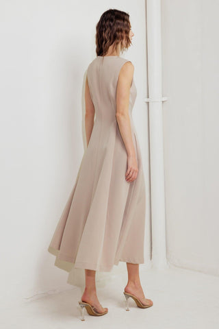 ZIP & FLOW WOVEN MIDI DRESS - Glamourous Grace