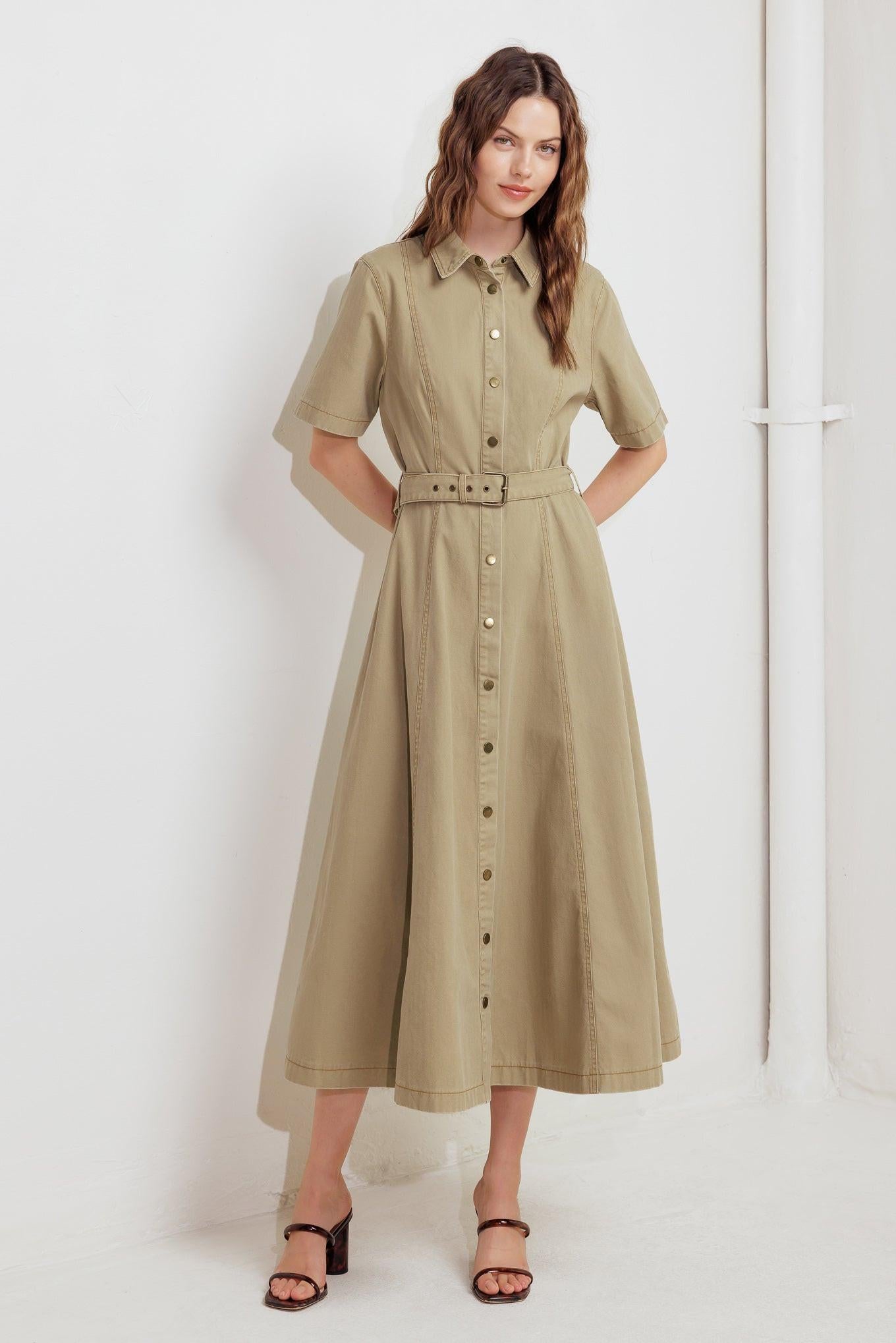 TERRACOTTA TRAIL WOVEN MIDI DRESS - Glamourous Grace