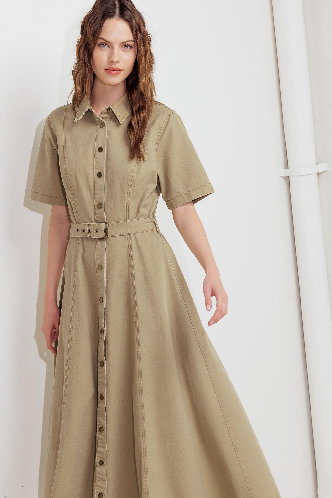 TERRACOTTA TRAIL WOVEN MIDI DRESS - Glamourous Grace