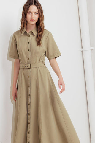TERRACOTTA TRAIL WOVEN MIDI DRESS - Glamourous Grace