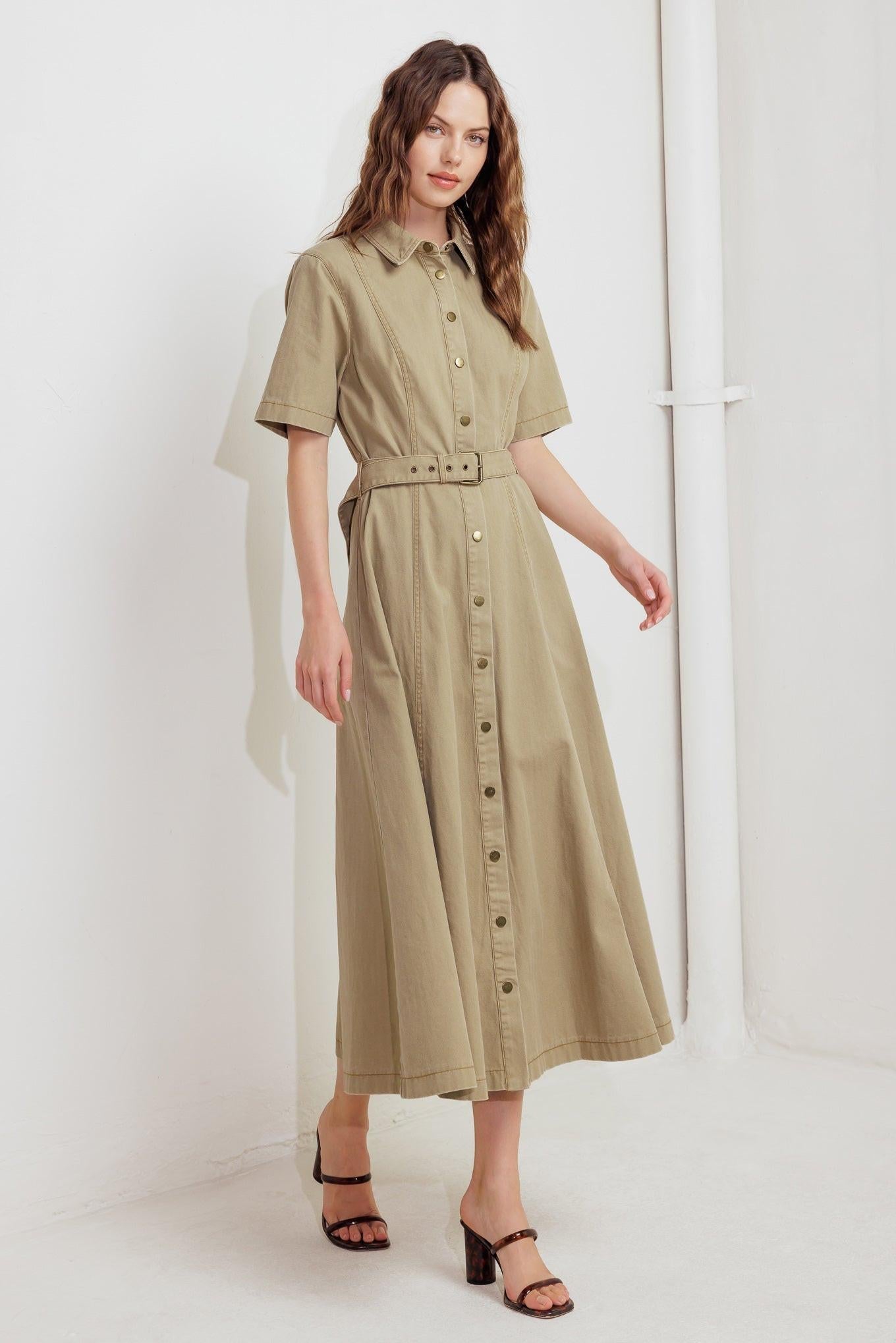 TERRACOTTA TRAIL WOVEN MIDI DRESS - Glamourous Grace