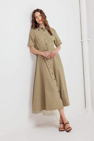 TERRACOTTA TRAIL WOVEN MIDI DRESS - Glamourous Grace