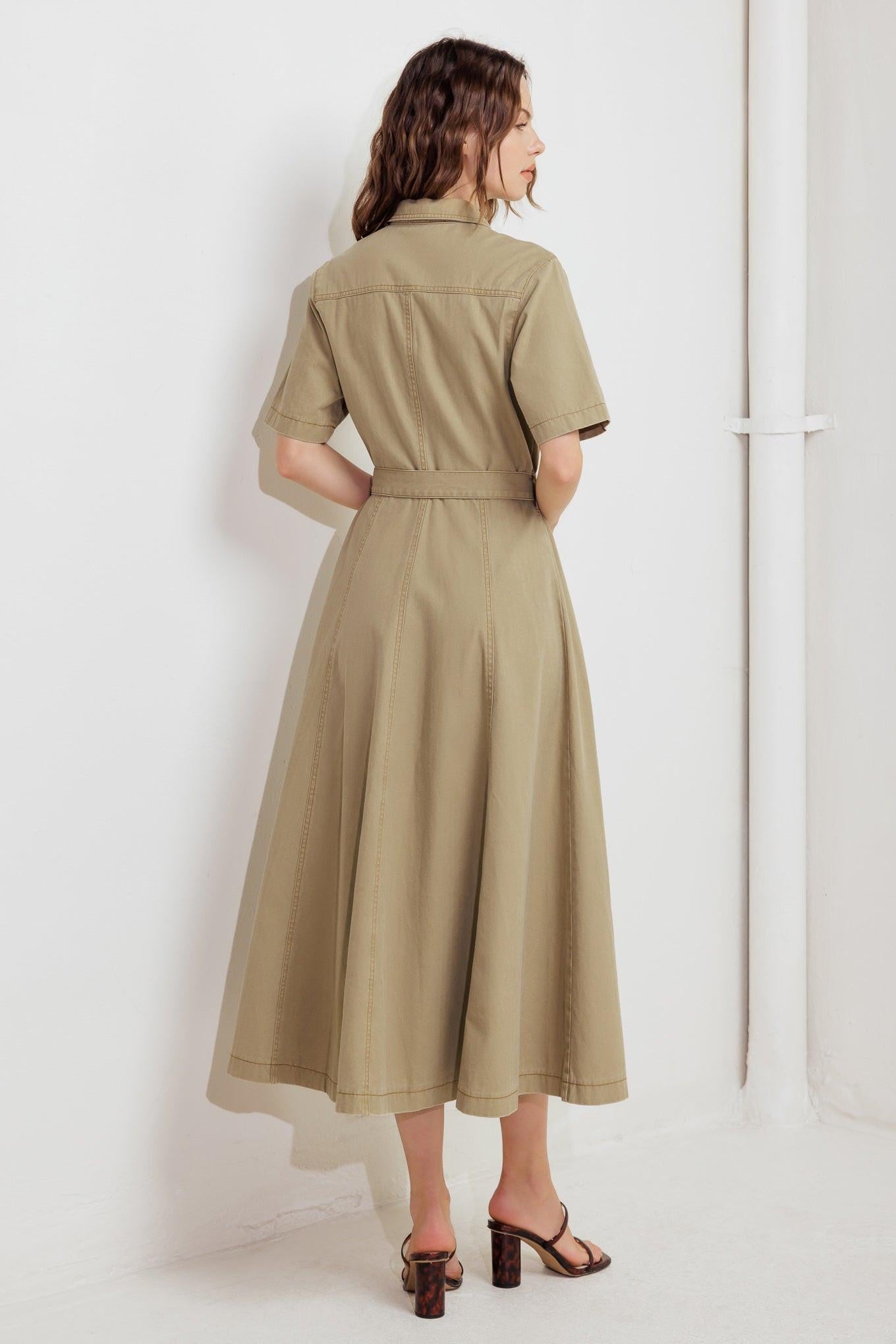 TERRACOTTA TRAIL WOVEN MIDI DRESS - Glamourous Grace