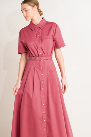 CINCHED COUTURE WOVEN MIDI DRESS - Glamourous Grace