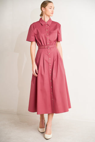 CINCHED COUTURE WOVEN MIDI DRESS - Glamourous Grace