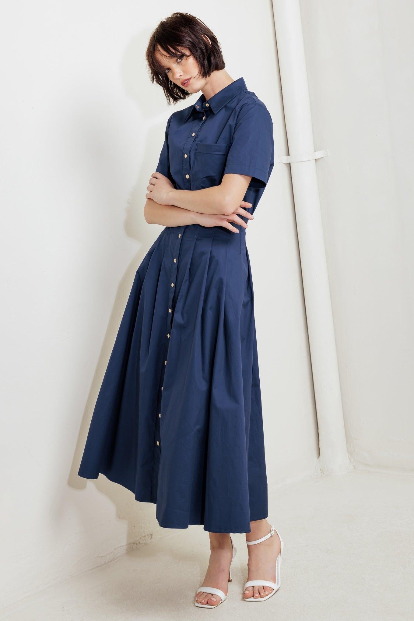 CINCHED COUTURE WOVEN MIDI DRESS - Glamourous Grace