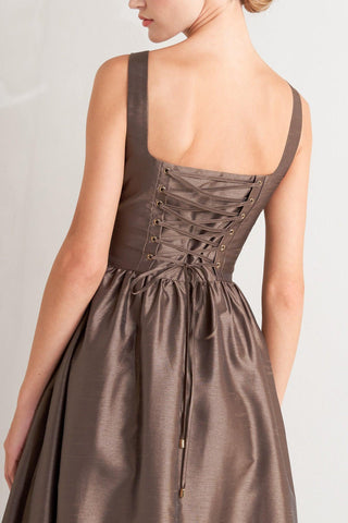 CAFÉ LUSTER WOVEN MIDI DRESS - Glamourous Grace